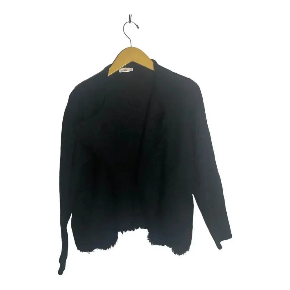 Faherty Black Open Front Blazer Size Medium